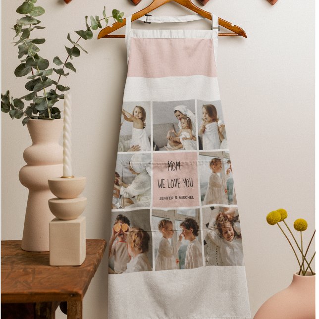 Collage Photo Mum We Love You Best Mother Gift Apron (Creator Uploaded)