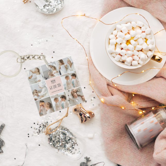 Collage Photo Mum We Love You Best Mother Gift Key Ring (Creator Uploaded)