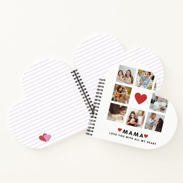Collage Photo Mum We Love You Best Mother Gift Notebook (Creator Uploaded)