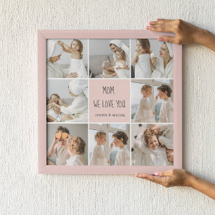 Collage Photo Mum We Love You Best Mother Gift Poster