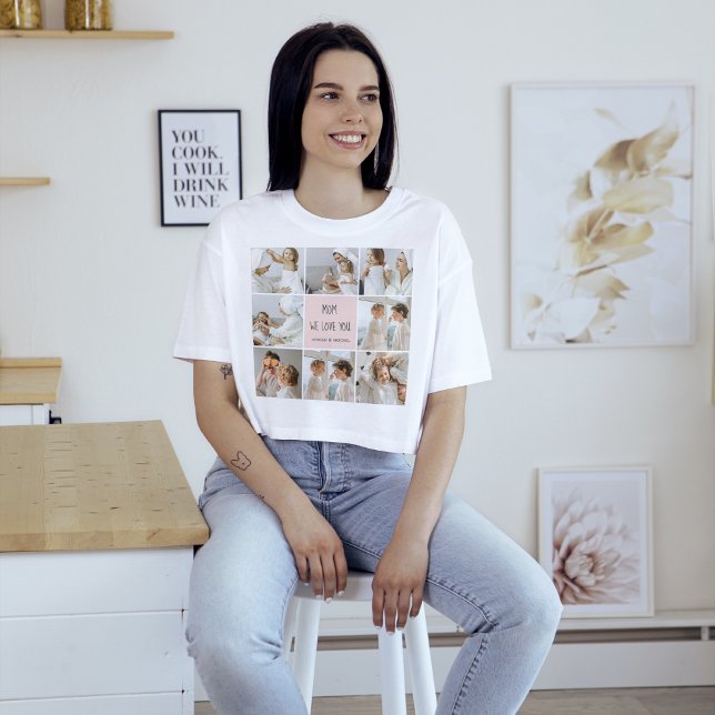 Collage Photo Mum We Love You Best Mother Gift T-Shirt (Creator Uploaded)
