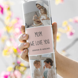 Collage Photo Mum We Love You Best Mother Gift Thermal Tumbler