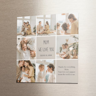 Collage Photo Mum We Love You    Personalised Magnet