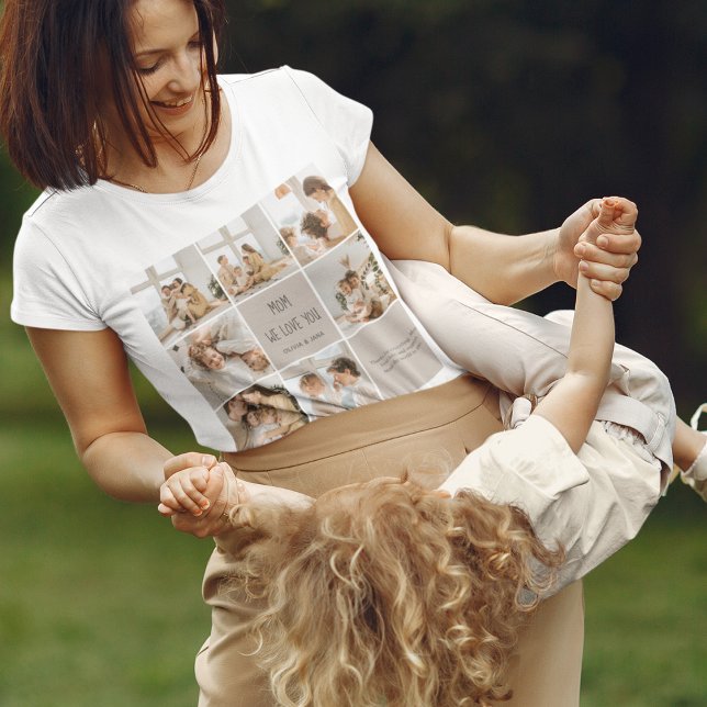 Collage Photo Mum We Love You Personalised T-Shirt (Creator Uploaded)
