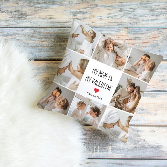 Collage Photo | My Mum Is My Valentine Gift Cushion (Creator Uploaded)