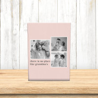 Collage Photo Pastel Pink Best Grandma Gift
