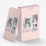 Collage Photo Pastel Pink Best Grandma Gift Playing Cards<br><div class="desc">Looking for the perfect gift for your grandmother? Consider a beautiful collage photo in pastel pink tones. This sentimental and thoughtful gift is perfect for any occasion, from birthdays to Mother's Day and beyond. The collage photo can be customised to include pictures of your grandmother's loved ones, including her children,...</div>