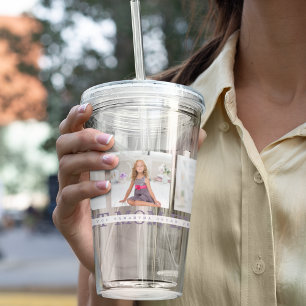 Collage Photo Purple Best Mum Ever Gift Acrylic Tumbler