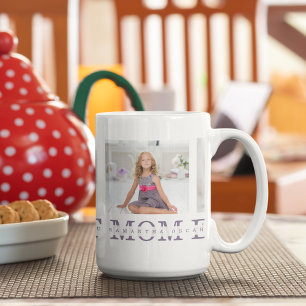 Collage Photo Purple Best Mum Ever Gift Coffee Mug
