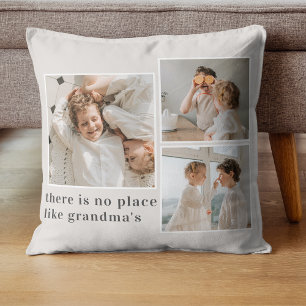 Collage Photo & Quote Best Grandma Gift Cushion