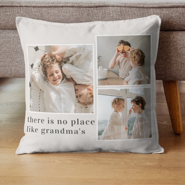 Collage Photo & Quote Best Grandma Gift Cushion (Creator Uploaded)