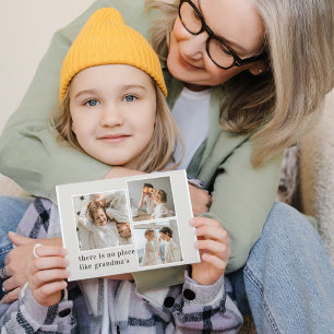 Collage Photo & Quote Best Grandma Gift Holiday Postcard