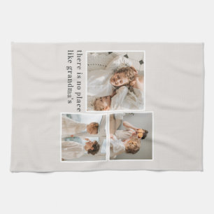 Collage Photo & Quote Best Grandma Gift Tea Towel