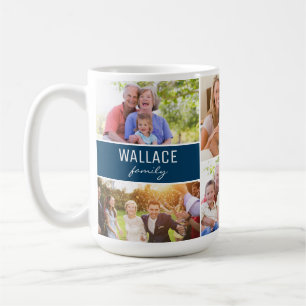 Collage Photo Reunion Family name Year souvenir Coffee Mug
