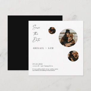 Collage Photo Square Save the Date Invitation