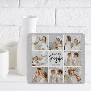 Collage Photo   We Love You Grandpa Gift  Cutting Board