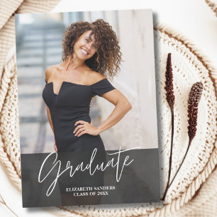 Collage Photos Modern and Minimalist Graduation Invitation