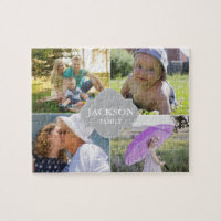 Collage photos with family name multi pictures