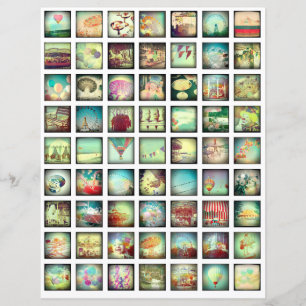 Collage sheet vintage Romantic Scrapbook elements 