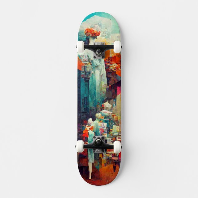 Collage Skateboard - Custom Design (Front)