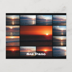 Collage Sunset Postcard