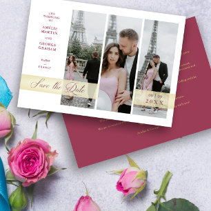 Collage Vertical 3 Multi Photos Elegant Script