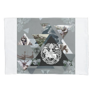 Collage vintage Retro with lace and flowers Pillowcase