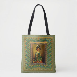Collage vintage Retro with lace and flowers Tote Bag