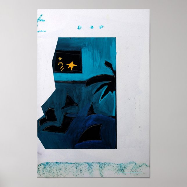 Collages Bruyants Artist's Book Blue Room 2 Poster (Front)