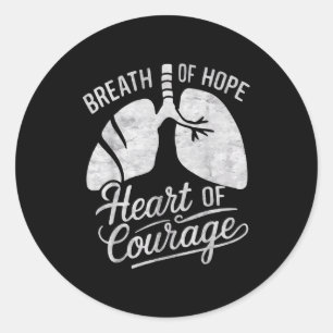 Collapsed Lung Survivor Lung Disease Pneumothorax Classic Round Sticker