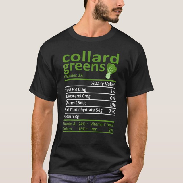 Collard Greens Nutrition Food Thanksgiving Costume T-Shirt (Front)