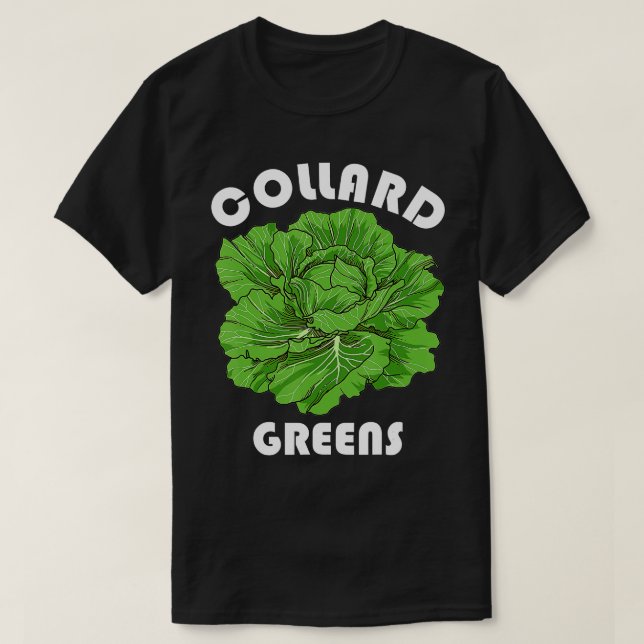 Collard Greens Shirt Nutrition Facts Vegatables Th (Design Front)