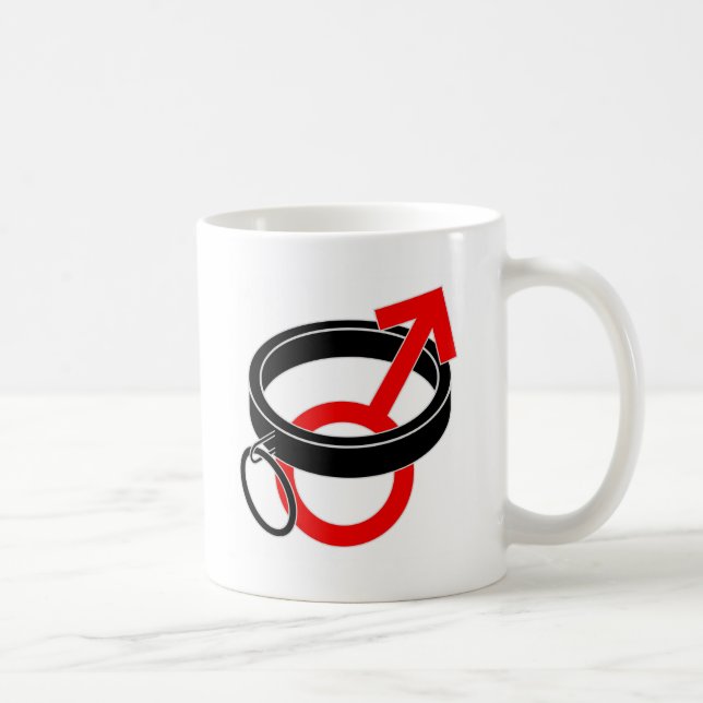Collared male symbol. coffee mug (Right)