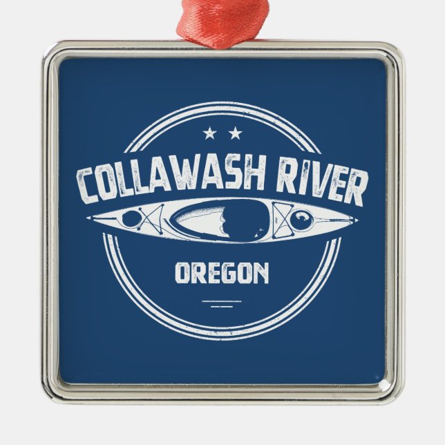 Collawash River Oregon Kayaking Metal Ornament (Front)
