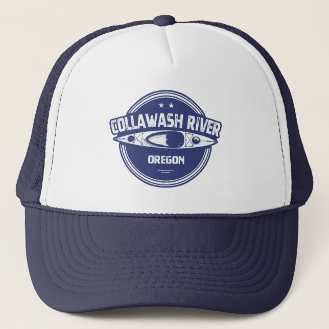Collawash River Oregon Kayaking Trucker Hat (Front)