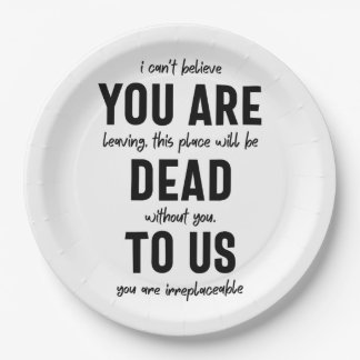 colleague farewell, retirement, coworker goodbye, paper plate