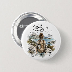 Collect Moments Not Things Travel Quote 6 Cm Round Badge