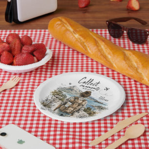 Collect Moments Not Things Travel Quote Paper Plate