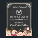 Collect Your Guests Wedding Photos Instagram Tag Poster<br><div class="desc">================= ABOUT THIS DESIGN ================= Collect Your Guests Wedding Photos Instagram Tag Poster Template. (1) The default size is 8.5 x 11 inches, you can change it to any size. (2) All text style, colours, sizes can be modified to fit your needs. (3) If you need any customisation or matching...</div>