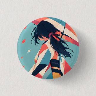 Collectable Anime button 11 Under The Parasol