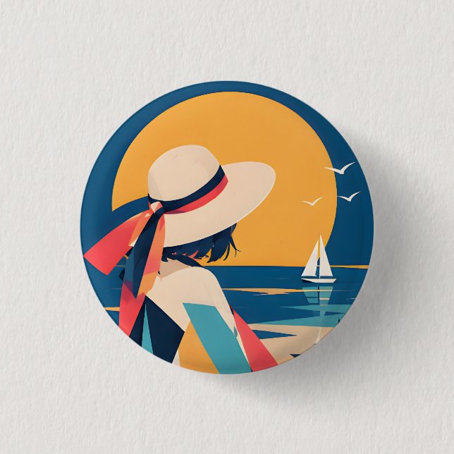 Collectable Anime inspired button 10Moonlit Secre (Front)