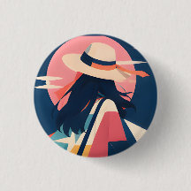 Collectable Anime inspired button 2Sunlit Wandere
