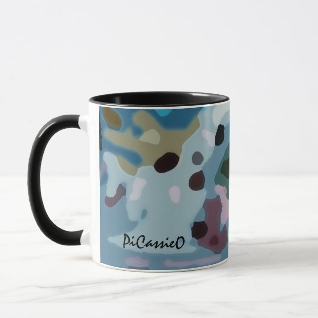 Collectable Colourful Abstract Art Mug by (Left)