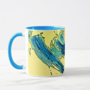 Collectable colourful PiCassieO art mug West Wind