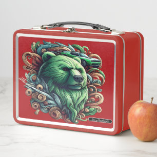 Collectable Vibrant Bear Lunch Box Design
