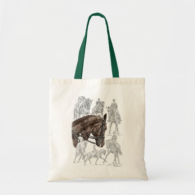 Collected Dressage Horses FEI Tote Bag (Front)