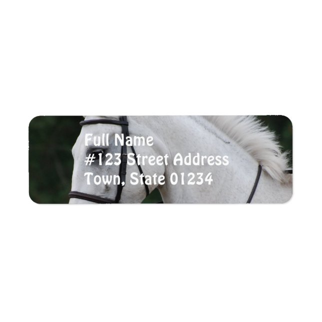 Collected White Horse Mailing Label Return Address Label (Front)