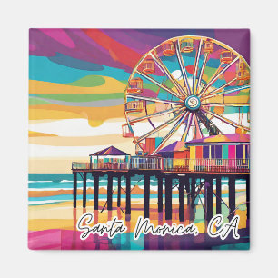 Collectible Funky City Magnet- Santa Monica Magnet