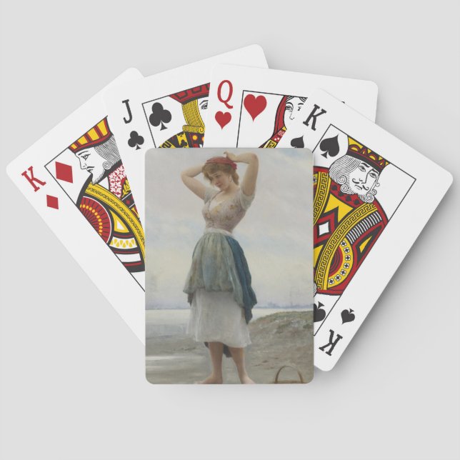 Collecting Pebbles on the Beach Playing Cards (Back)