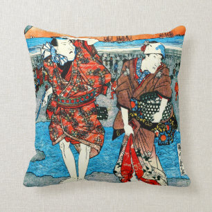 Collecting Seashells 1825 Cushion